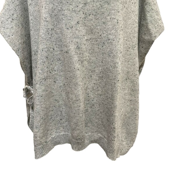 Ann Taylor Poncho Womens Small Pullover Gray Slouchy Slub Tie Sides Spring Layer - Picture 3 of 11